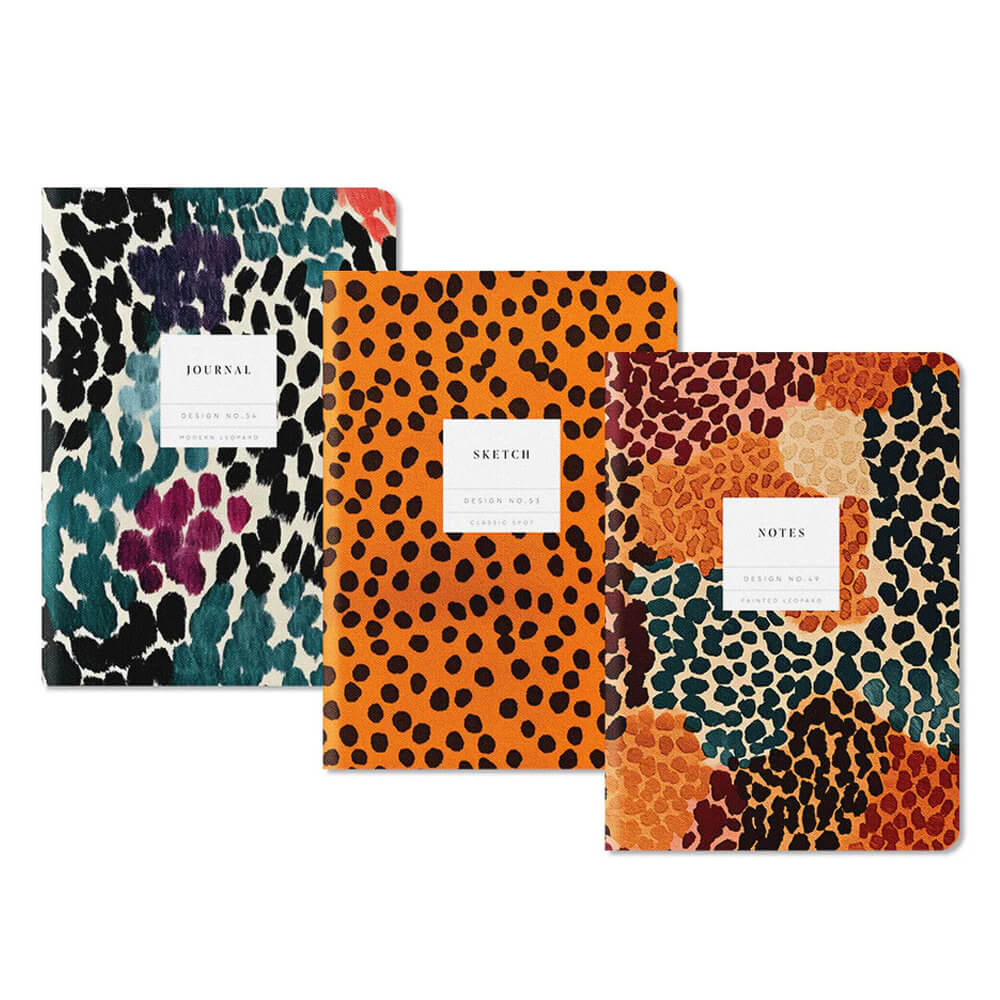 Ohh Deer Kaleido Set No.7 3 Pack Lined Notebooks A5